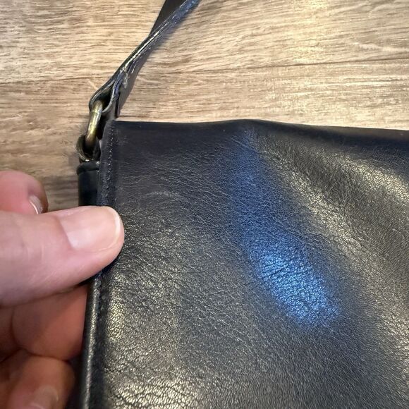 Vintage Coach 4125 Bistro Shoulder Bag Black Leather - Picture 9 of 15